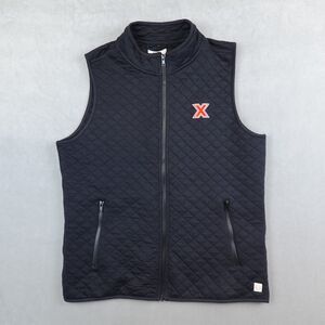 Marine Layer Corbet Vest Mens Medium Quilted Full Zip Casual Black